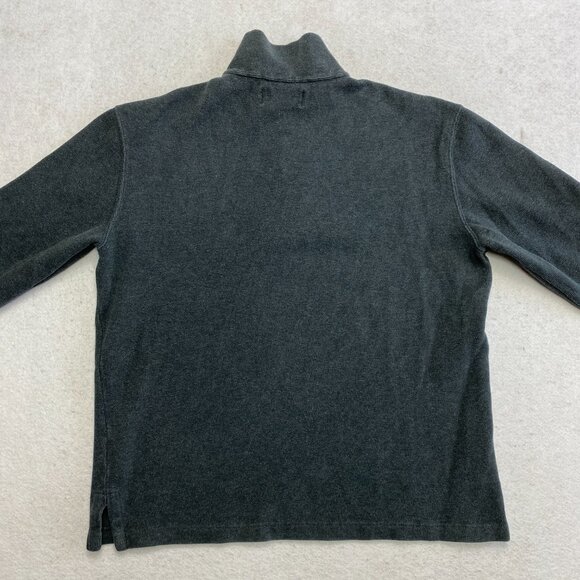 Vintage Polo Ralph Lauren Sweatshirt Men's S Gray Red Pony 1/4 Zip Pullover 90s - Picture 7 of 9